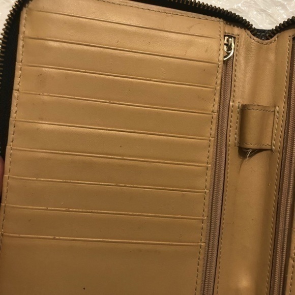 Kate spade black leather portfolio clutch organizer wallet agenda - Picture 4 of 11